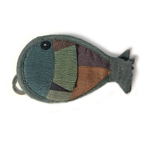 전통조각보 열쇠고리(물고기)-색상랜덤발송